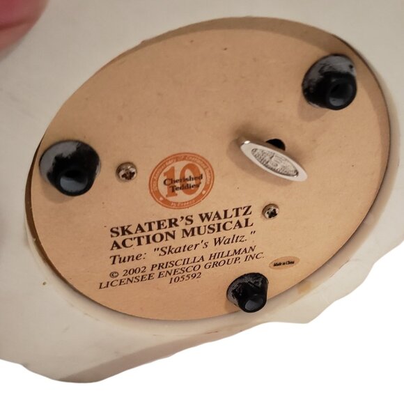 Priscilla Hillman Cherished Teddies Skaters Waltz Action Winds up Music - Picture 3 of 14